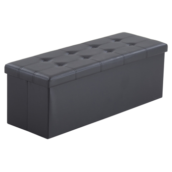  光面拉点 PVC 密度板 可折叠储物 脚凳 110*38*38cm 黑色PVC-1 N201-BQ