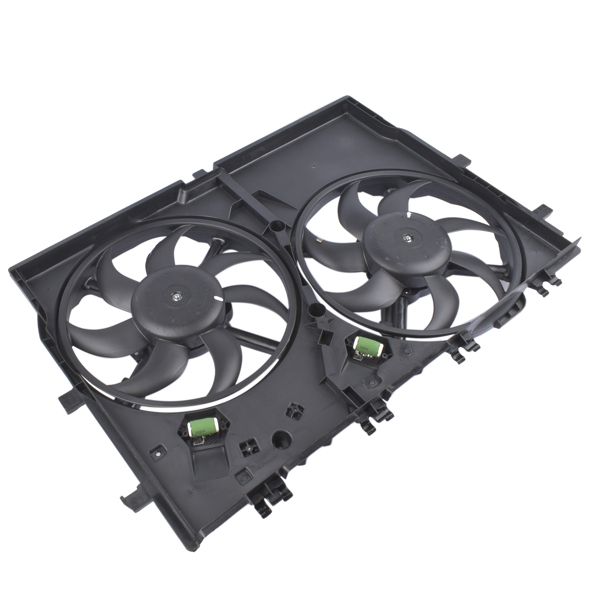 散热器风扇 Radiator & Condenser Dual Cooling Fan Assy for Ram ProMaster 1500 2500 3500 3.6L 68189000AA-5