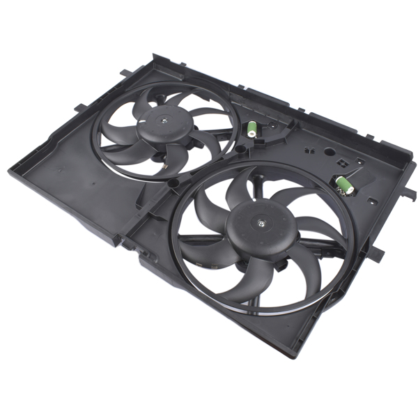 散热器风扇 Radiator & Condenser Dual Cooling Fan Assy for Ram ProMaster 1500 2500 3500 3.6L 68189000AA-7