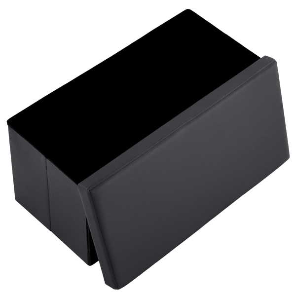  光面 PVC 密度板 可折叠储物 脚凳 GB-英标 76*38*38cm 黑色PVC-1 N201-BQ-5