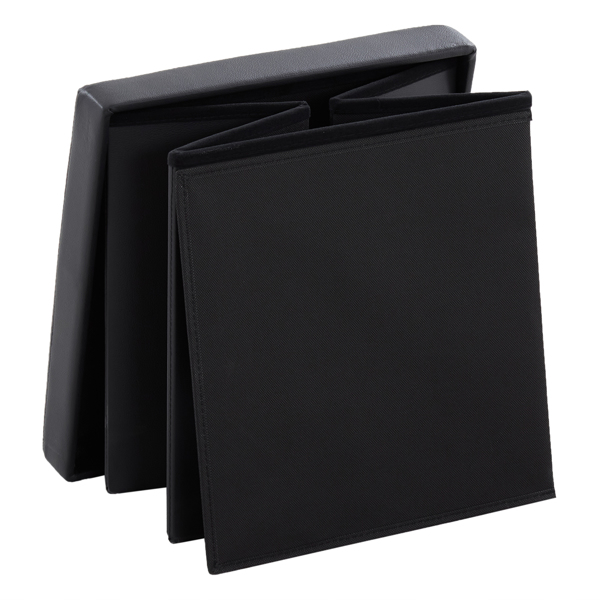  光面 PVC 密度板 可折叠储物 脚凳 38*38*38cm 黑色  PVC-1 N201-BQ-5