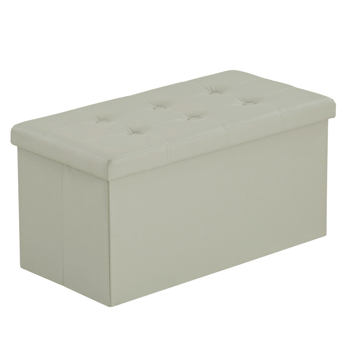  拉点 PVC 密度板 可折叠储物 脚凳 GB-英标 76*38*38cm 橡灰色PVC-30 N201-BQ