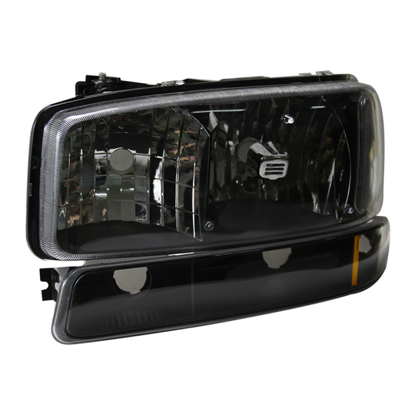 大灯总成-99-06 GMC sierra Halogen Headlamp Black-6