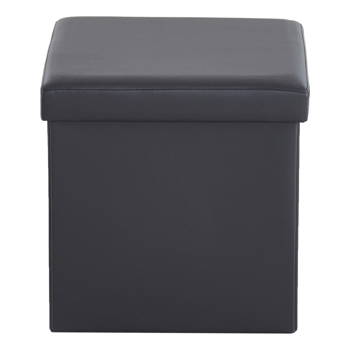  光面 PVC 密度板 可折叠储物 脚凳 38*38*38cm 黑色  PVC-1 N201-BQ