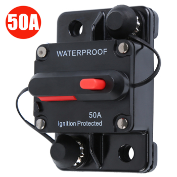 50A AMP 断路器 汽车船用立体声音响直列替换保险丝 12V-48V