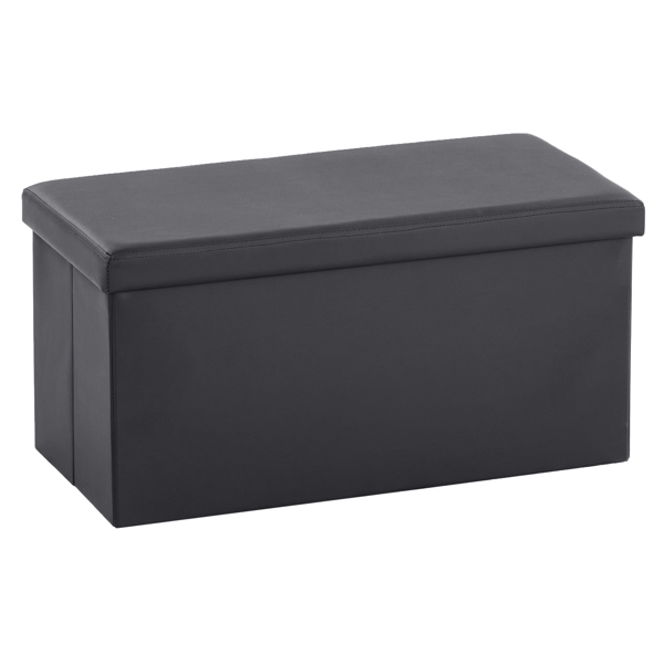  光面 PVC 密度板 可折叠储物 脚凳 GB-英标 76*38*38cm 黑色PVC-1 N201-BQ-4
