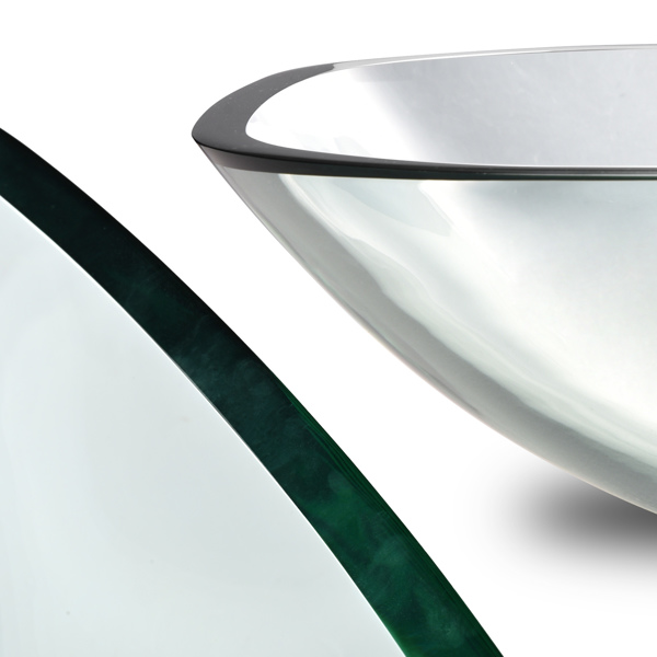 Aquaterior 17 "x17 "x6" 钢化玻璃迷你方形台上式浴室水槽方形，适用于浴室、盥洗室、洗脸台、半浴室等。   （周末不发货，请谨慎下单）-5
