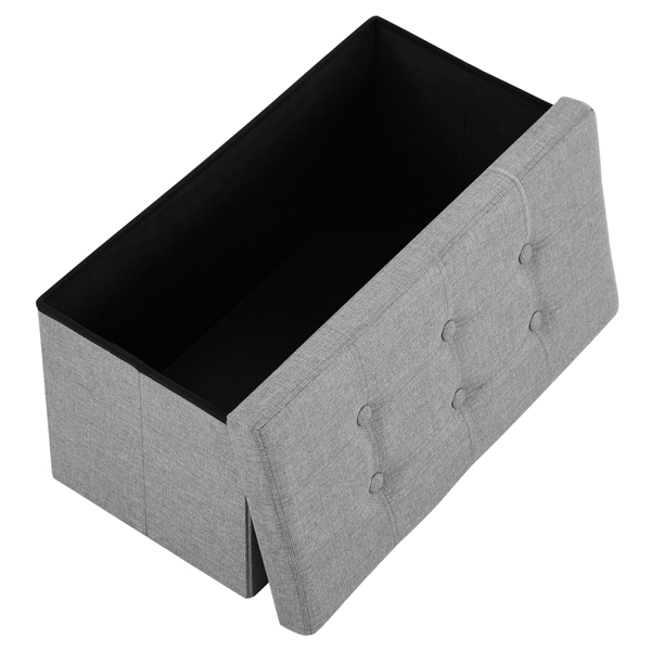 拉点 麻布 密度板 可折叠储物 脚凳 GB-英标 76*38*38cm 浅灰色1200C-49 N201-BQ-9