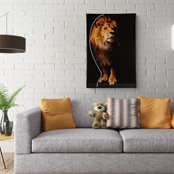 狮子壁画、壁灯、节日礼品-4