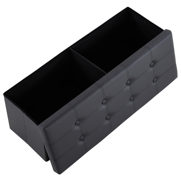  光面拉点 PVC 密度板 可折叠储物 脚凳 110*38*38cm 黑色PVC-1 N201-BQ-3
