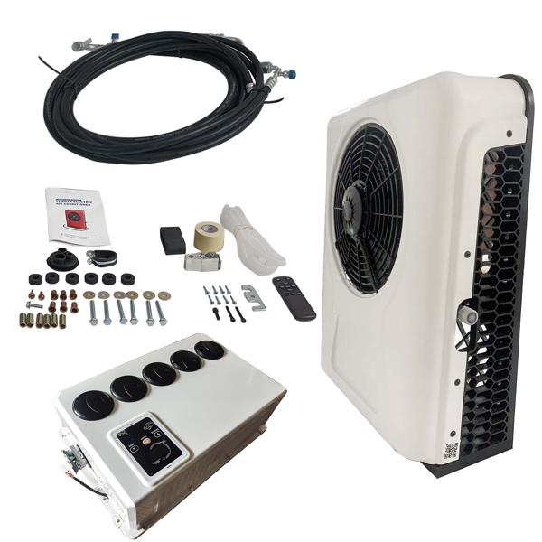 驻车空调 12V Air Conditioner Kit Universal 12000 BTU fit for Semi Trucks Bus RV Caravan 60A-80A 960W-5