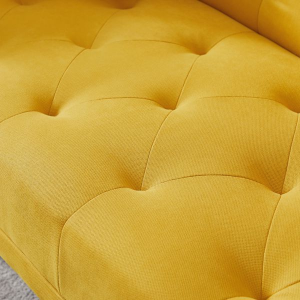 多功能麻布沙发床-黄色-27