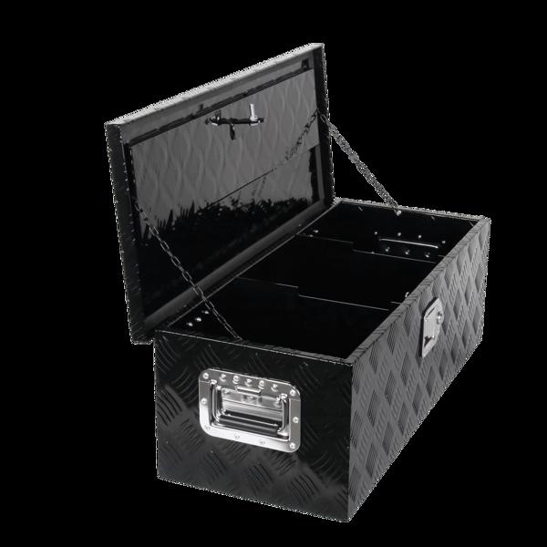 MT018053    工具箱  黑色，尺寸30"*13"*10"，花纹五条，单锁，双链条，铝板1.3mm，内部带隔板-8