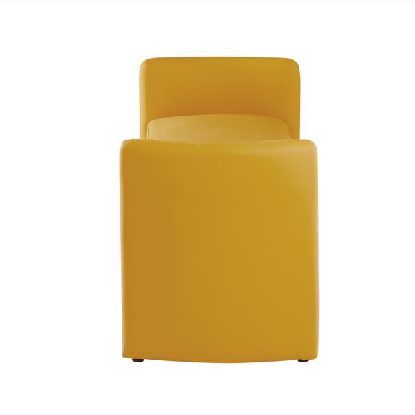 黄色，猫爪布卧室休闲长方形沙发凳-6