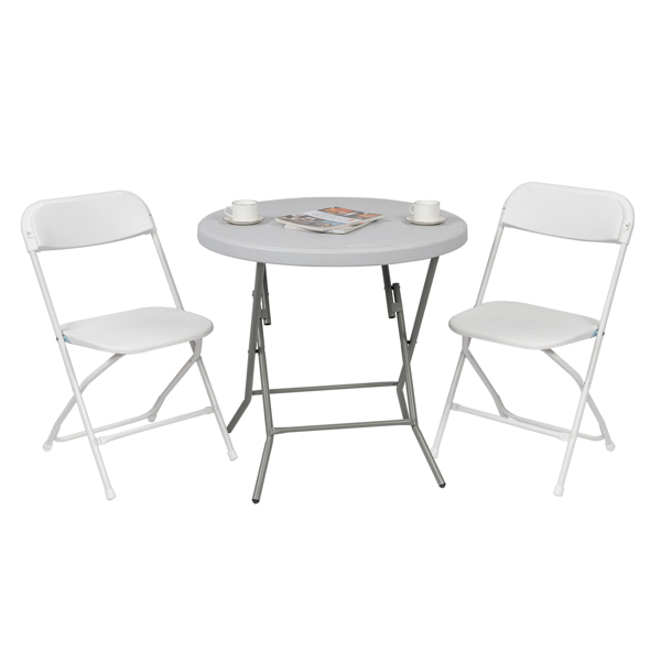  4pcs 注塑经典款 白色 XN 庭院塑料折叠椅 N001-6