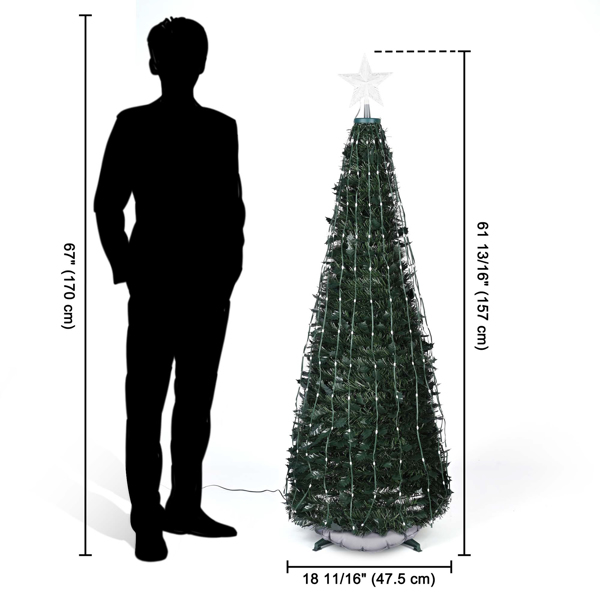 5 英尺预点亮人造圣诞树-29