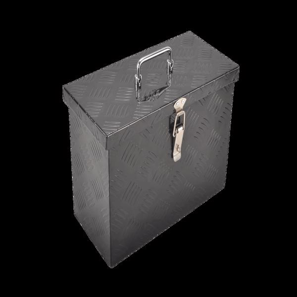 MT018008 16寸迷你箱，黑色，2个拉手，一个搭扣 花纹五条，单锁，单弹簧-1