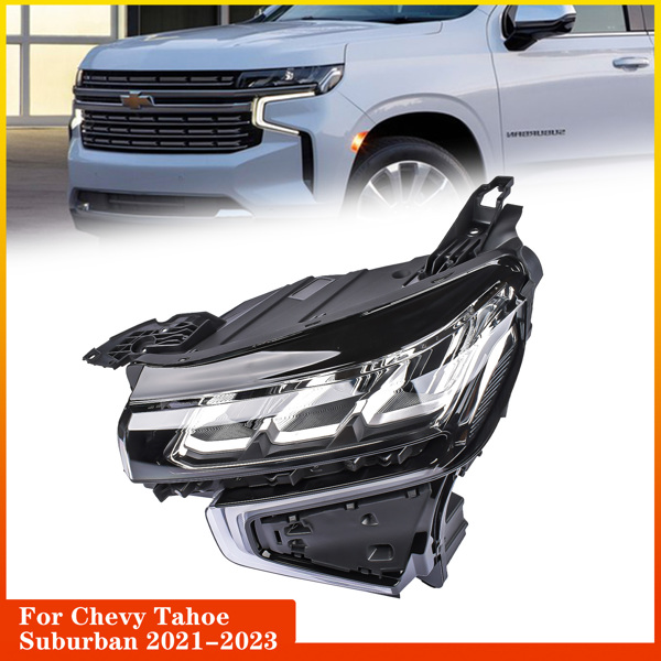  大灯总成 Full LED Headlight Headlamp Left Driver Side For Chevrolet Tahoe Suburban 2021-2023 84934279 85123919-4