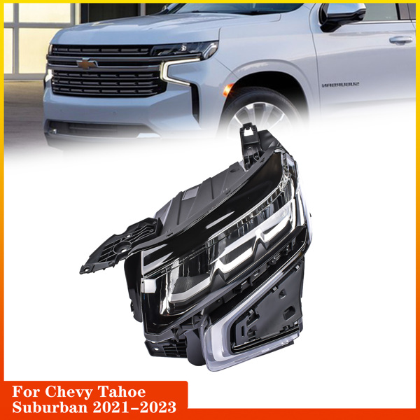  大灯总成 Full LED Headlight Headlamp Left Driver Side For Chevrolet Tahoe Suburban 2021-2023 84934279 85123919-3