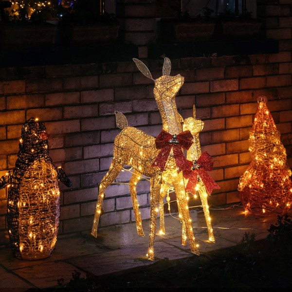 2 只圣诞鹿家庭灯饰-4
