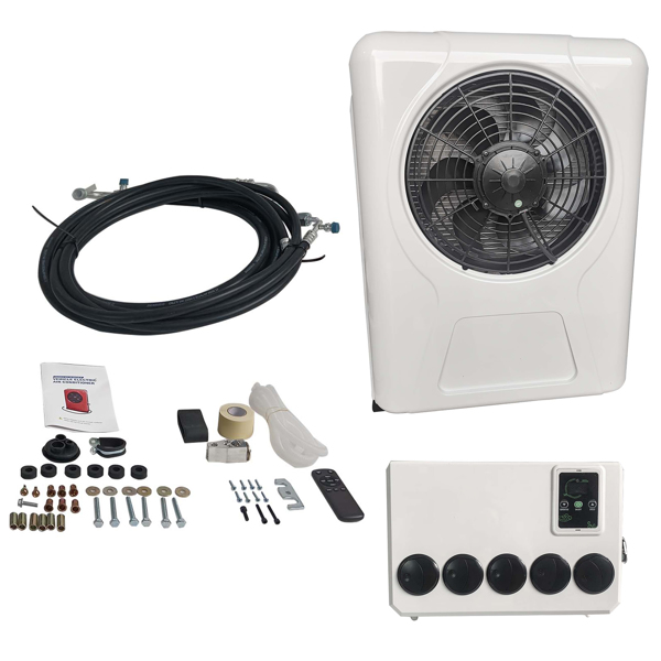 驻车空调 12V Air Conditioner Kit Universal 12000 BTU fit for Semi Trucks Bus RV Caravan 60A-80A 960W-3