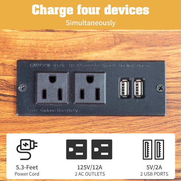  老虎木 黑色撞色 刨花板贴三胺 L型 140*140*75 电脑桌 带2个USB 2个电源接口 1pc S001-15