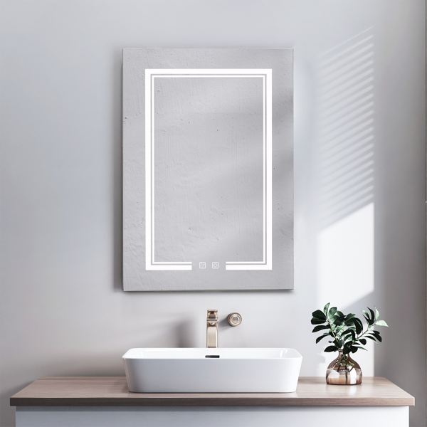 【FCH】LED浴室壁柜 单门浴室镜柜 白色-1