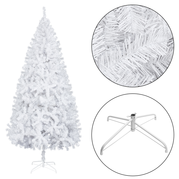  7ft 白色 1200枝头 PVC材质 圣诞树 CT0WH7 S101 欧洲-11