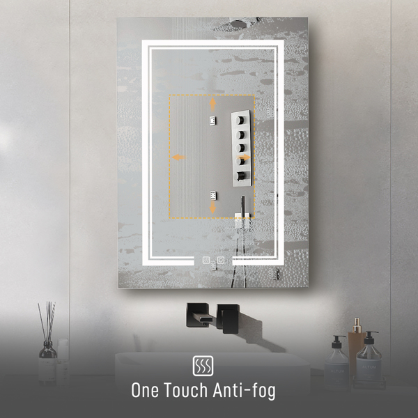 【FCH】LED浴室壁柜 单门浴室镜柜 白色-8