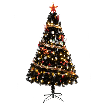  6ft 黑色 1600枝头 PVC材质 圣诞树 CT0BK6 S201 美国--替换编码：	36564136