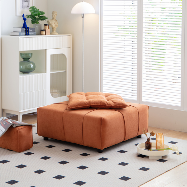 组合式单人沙发，无扶手椅，可拆卸靠垫-33.1英寸，适用于客厅,卧室-4