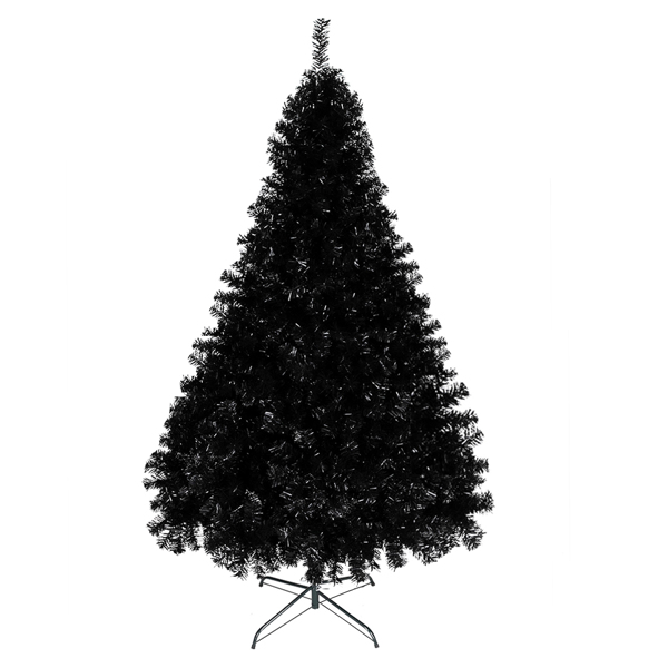  6ft 黑色 1600枝头 PVC材质 圣诞树 CT0BK6 S201 美国--替换编码：	36564136-32