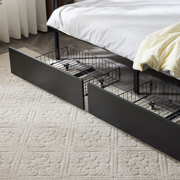  双层上下床带抽屉 twin 黑色 铁床 可拆分双床 N101-6