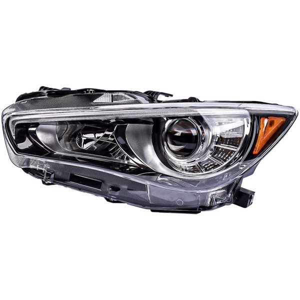  汽车大灯 Full LED Headlight Headlamp W/ Bulb Front Left Driver Side For Infiniti Q50 Sedan 2014-2017 IN2502157 260604HB0B-2