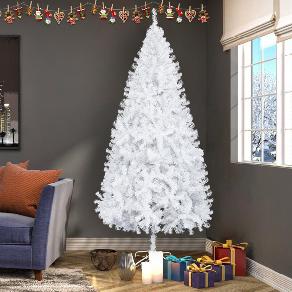  7ft 白色 1200枝头 PVC材质 圣诞树 CT0WH7 S101 欧洲-5