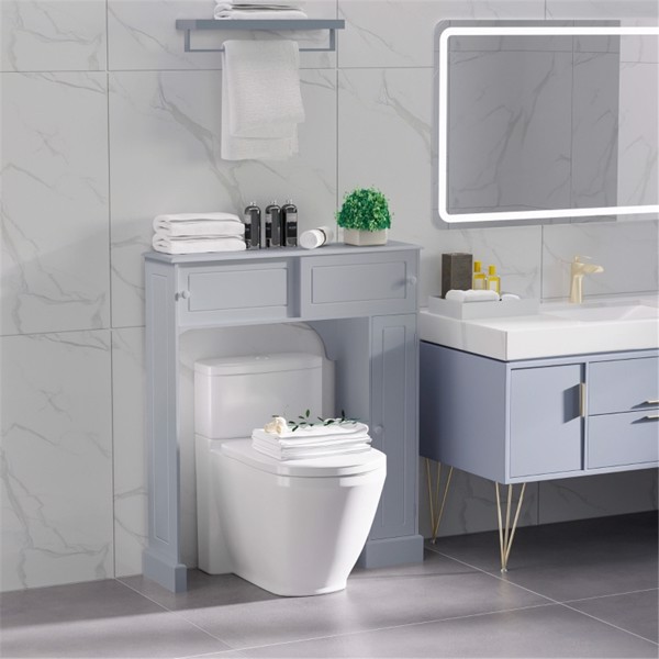 独立式浴室储物柜-灰色 （Swiship-发货）（WalMart禁售）-6