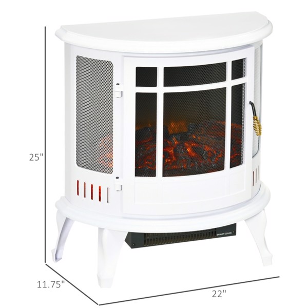 1500W 22“电炉，独立式壁炉加热器-白色 （Swiship-发货）（WalMart禁售）-4