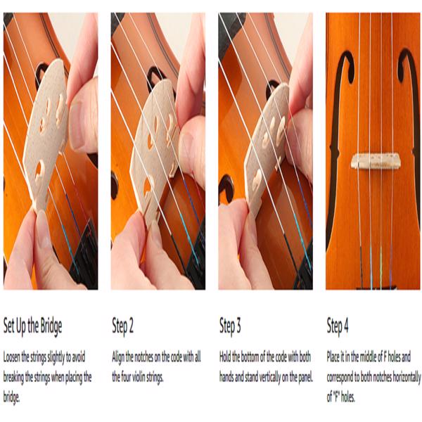 【AM不售卖】Glarry GV103 4/4 全实木红木配件 哑光自然色 小提琴-37