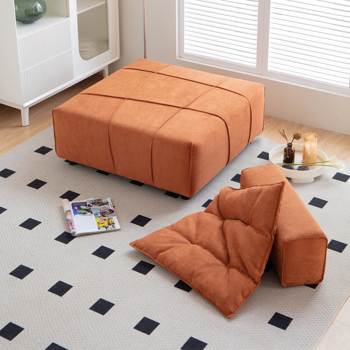 组合式单人沙发，无扶手椅，可拆卸靠垫-33.1英寸，适用于客厅,卧室