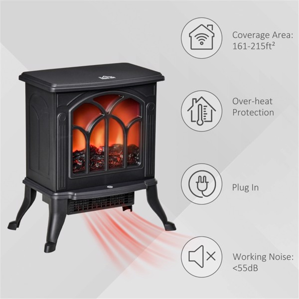 750W/1500W 17英寸电壁炉加热器 （ Amazon Shipping）（WalMart禁售）（周末不发货）-5