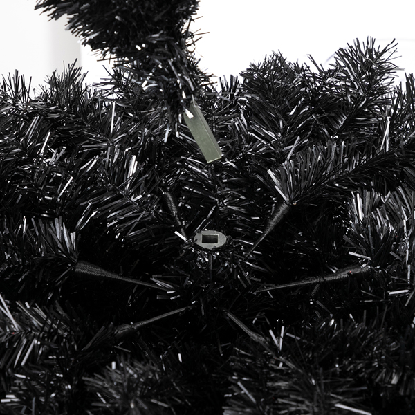  6ft 黑色 1600枝头 PVC材质 圣诞树 CT0BK6 S201 美国--替换编码：	36564136-22