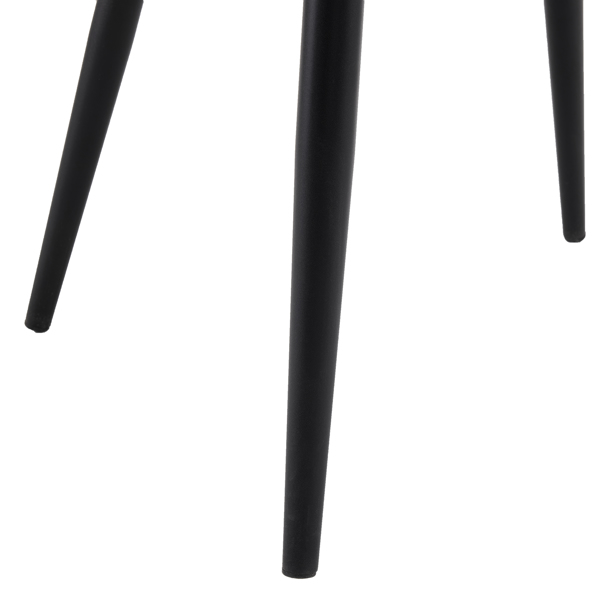  2pcs 拆装 科技布 铁管 餐椅 靠背竖条装饰 黑色 N101-32