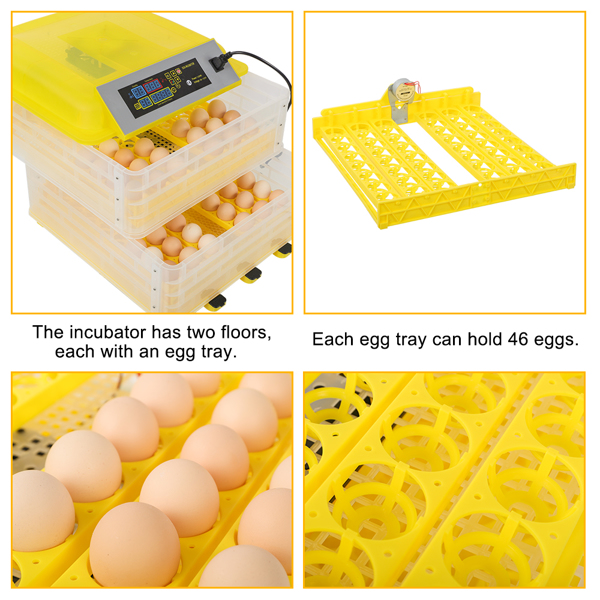 96枚家禽全自动孵化器孵蛋机 照蛋器 注水器　单电源（美规）-17