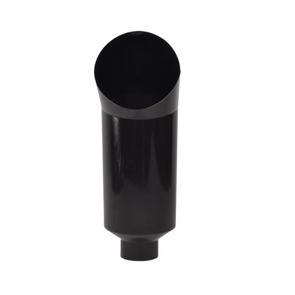Exhaust nozzle 4"-8" curved black MT032014-4