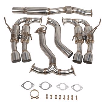 Exhaust Header for Subaru WRX / STI 2015+ R400 Gemini Quad Tips Exhaust MT001136（禁售temu）(不支持无理由退货)（禁售亚马逊）