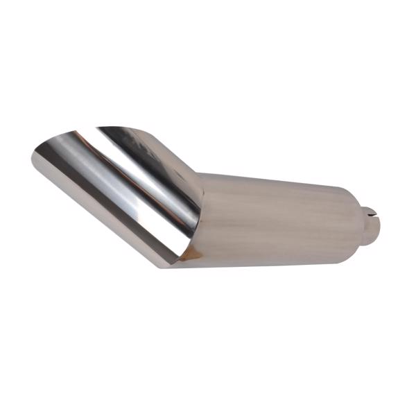 Exhaust nozzle 4“-8” curved silver MT032013-4