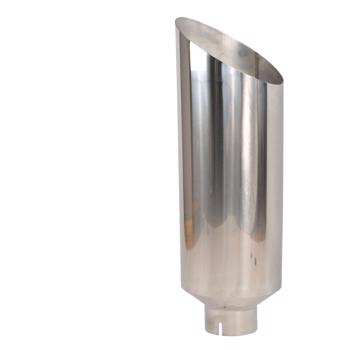 Silver Straight Exhaust Tip 4\\"-8\\" MT032005