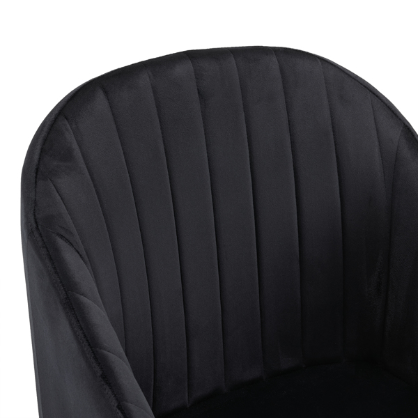  2pcs 拆装 科技布 铁管 餐椅 靠背竖条装饰 黑色 N101-37