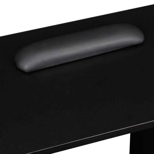  黑色 麻面刨花板贴三胺 120*54*81cm 一门四抽 电脑桌 美甲桌 1PC N201-15