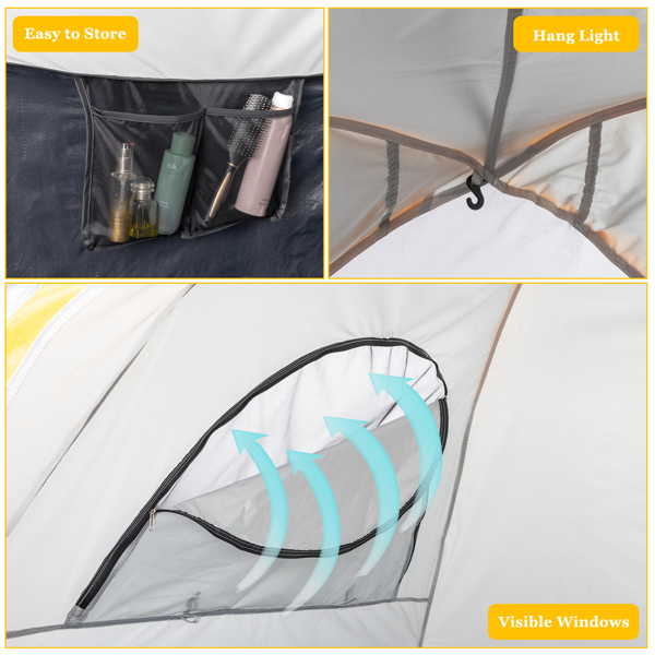 小号灰橙色-合纤制帐篷-1-5.2-5.8ft皮卡车-CLM-9